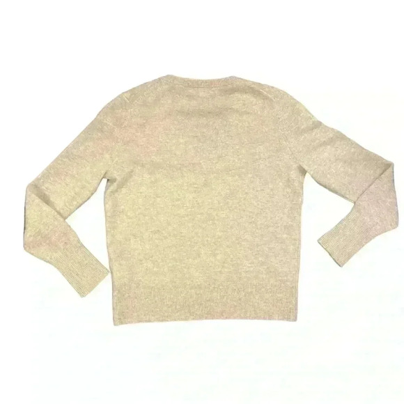 WHITE + WARREN Essential Cashmere V-Neck Sweater in Sand Wisp Heather Size Small - Picture 8 of 10